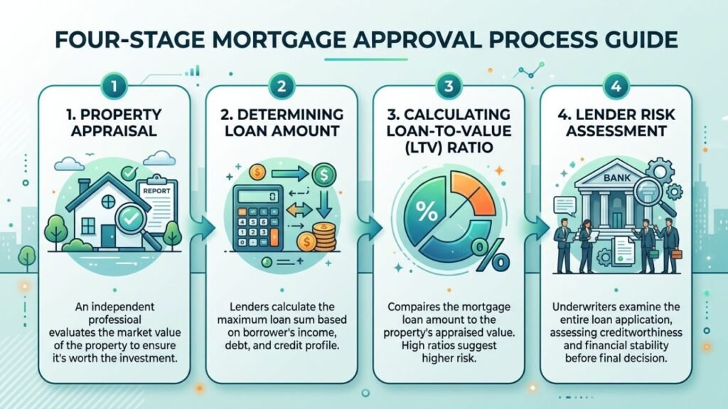 Example showing an $240,000 mortgage loan on a $300,000 property resulting in an 80% Loan-to-Value ratio.